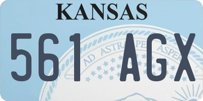 KS license plate 561AGX