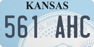 KS license plate 561AHC