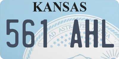 KS license plate 561AHL