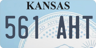 KS license plate 561AHT