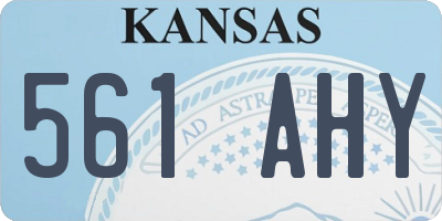 KS license plate 561AHY
