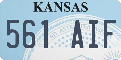 KS license plate 561AIF
