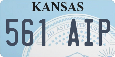 KS license plate 561AIP