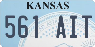 KS license plate 561AIT
