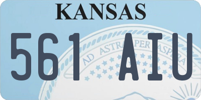 KS license plate 561AIU