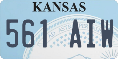 KS license plate 561AIW