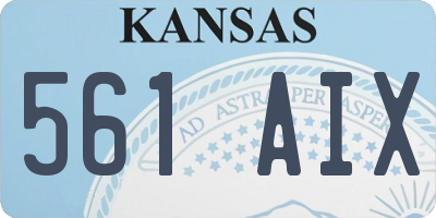 KS license plate 561AIX