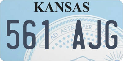 KS license plate 561AJG