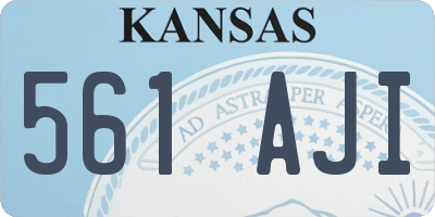 KS license plate 561AJI