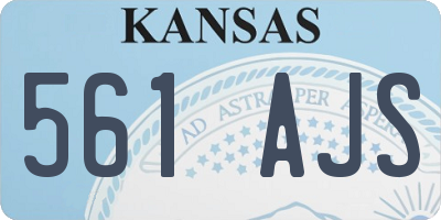 KS license plate 561AJS