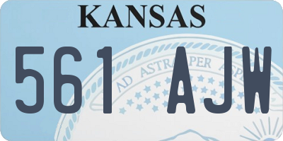 KS license plate 561AJW