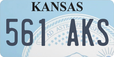 KS license plate 561AKS