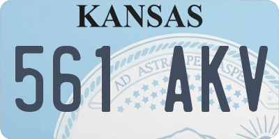 KS license plate 561AKV
