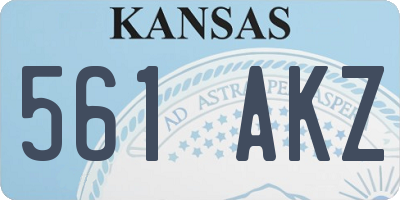 KS license plate 561AKZ
