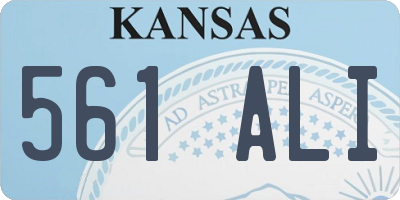 KS license plate 561ALI