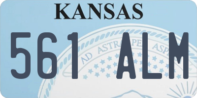 KS license plate 561ALM