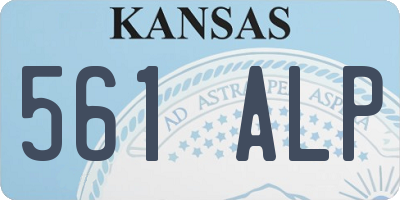 KS license plate 561ALP