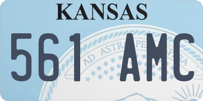 KS license plate 561AMC