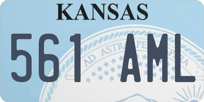KS license plate 561AML