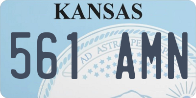 KS license plate 561AMN