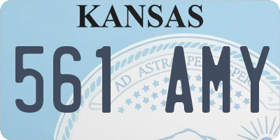 KS license plate 561AMY