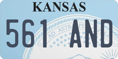 KS license plate 561AND
