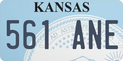 KS license plate 561ANE
