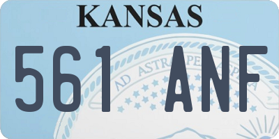 KS license plate 561ANF