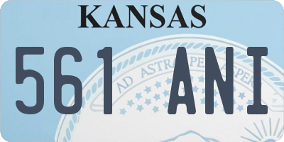 KS license plate 561ANI
