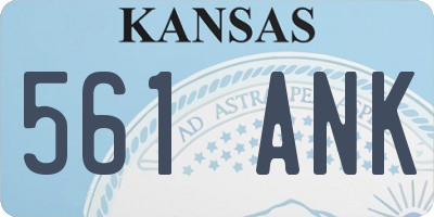 KS license plate 561ANK