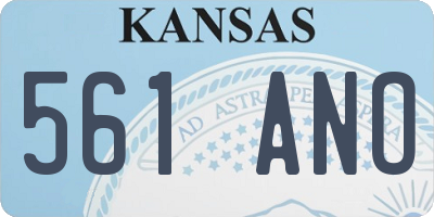 KS license plate 561ANO