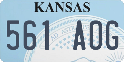 KS license plate 561AOG