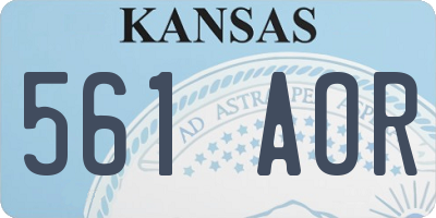 KS license plate 561AOR