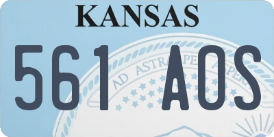KS license plate 561AOS