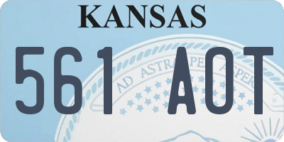 KS license plate 561AOT