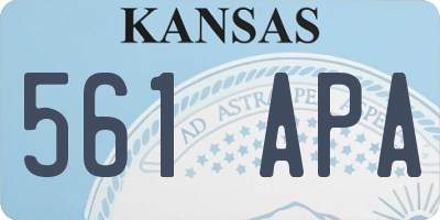 KS license plate 561APA