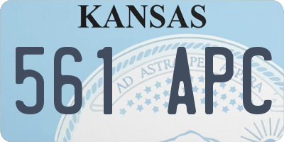KS license plate 561APC