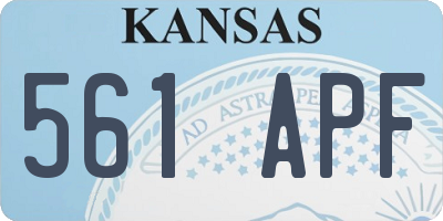 KS license plate 561APF