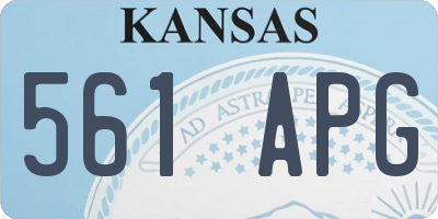 KS license plate 561APG