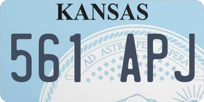 KS license plate 561APJ