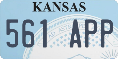 KS license plate 561APP