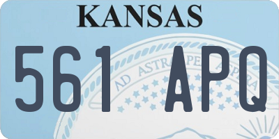 KS license plate 561APQ