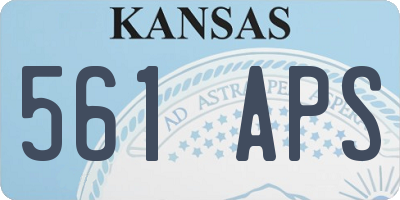 KS license plate 561APS