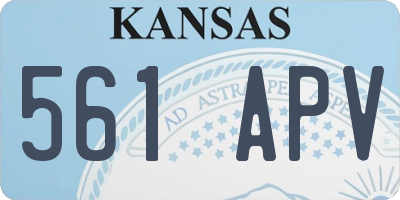 KS license plate 561APV