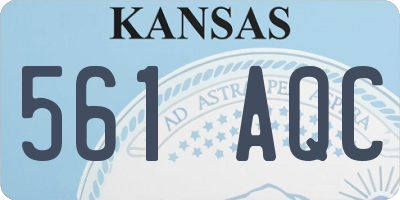 KS license plate 561AQC