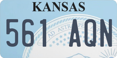 KS license plate 561AQN