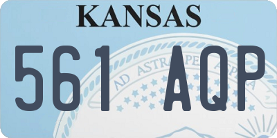 KS license plate 561AQP