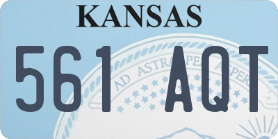 KS license plate 561AQT