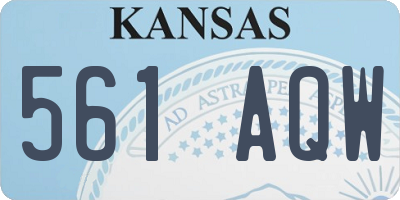KS license plate 561AQW