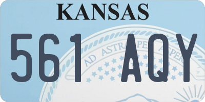 KS license plate 561AQY